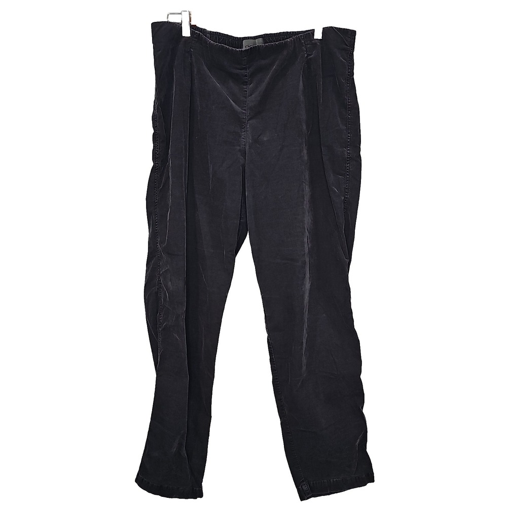 OSKA Women's Black Trousers 106 /‎ Elastic Stretch Micro Corduroy Pants Size 5